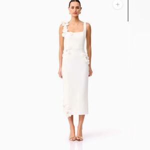 Chantelle 3D Midi Dress in White